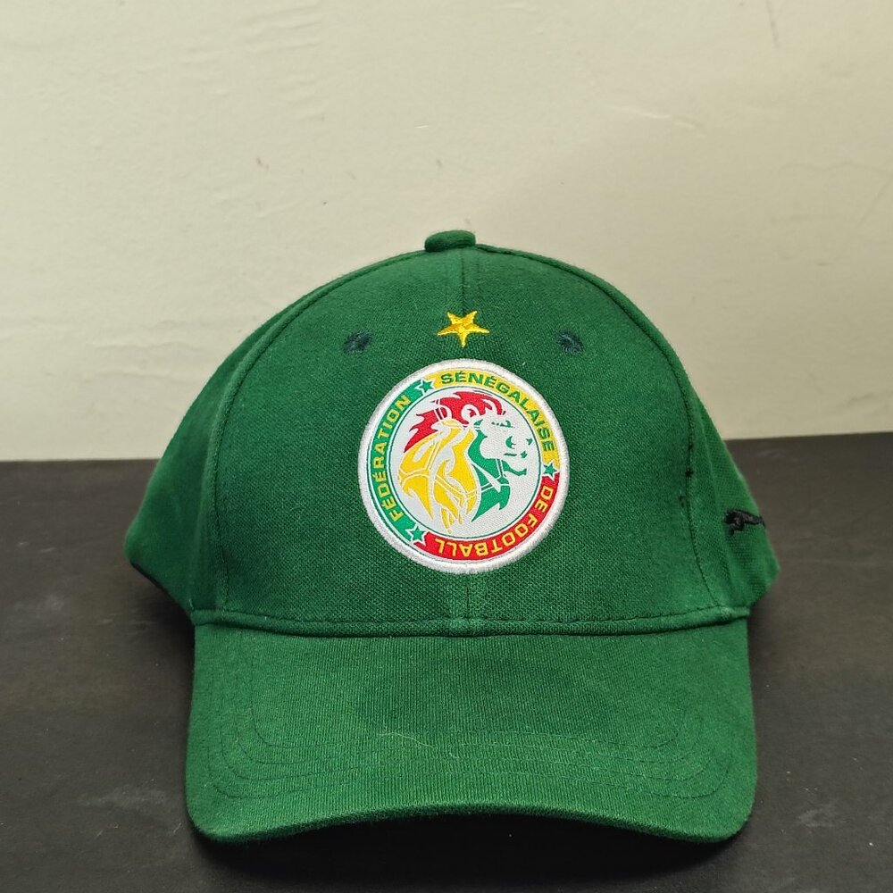 Federation‎ Senegalais De Football Puma Hat Cap Snap Back Green Embroidered Lion